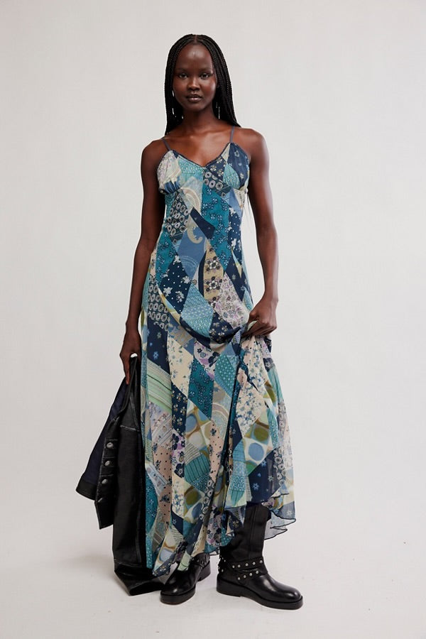 Tis The Season Maxi Dress - Storm Combo