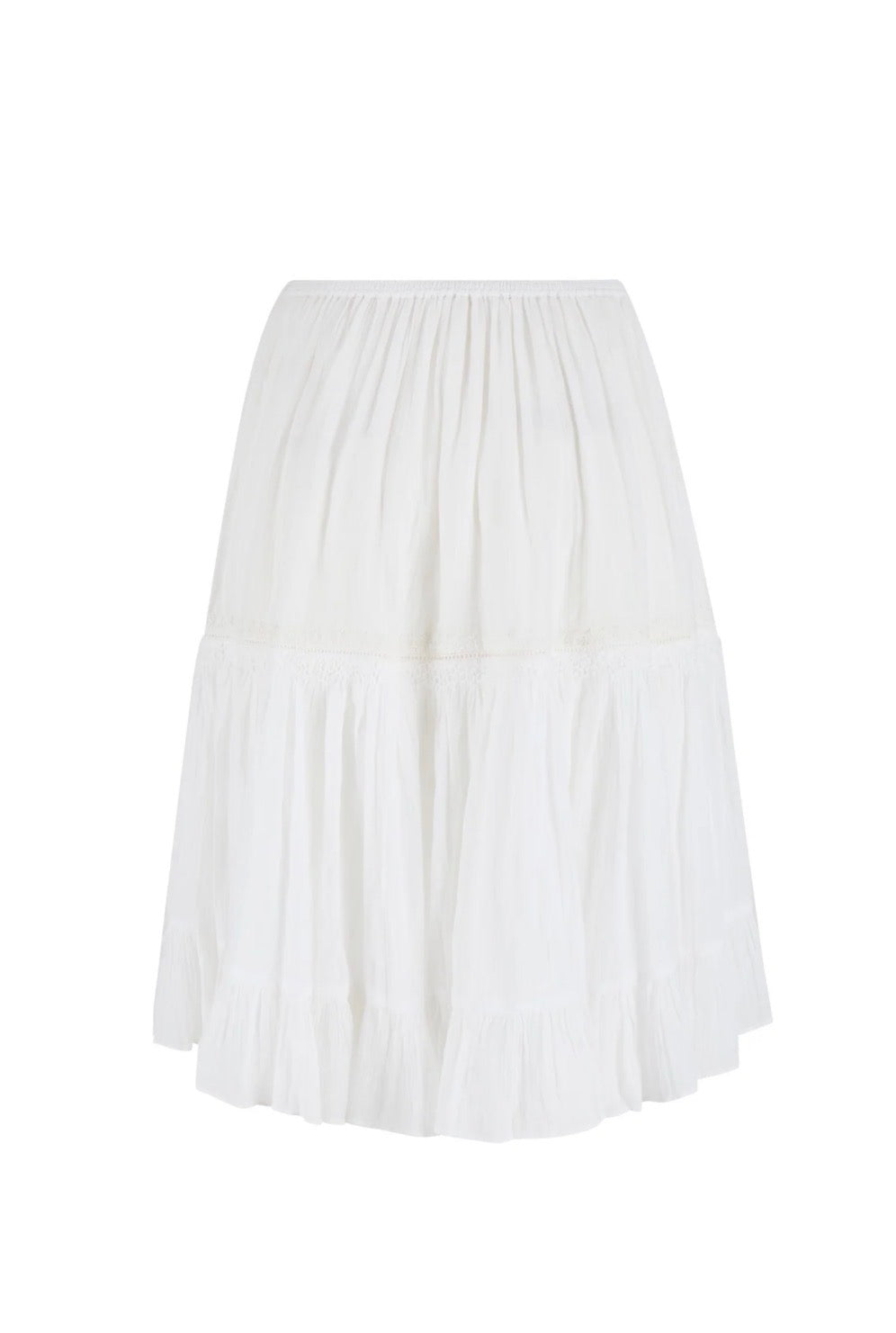 Prairie Midi Skirt - Whisper White
