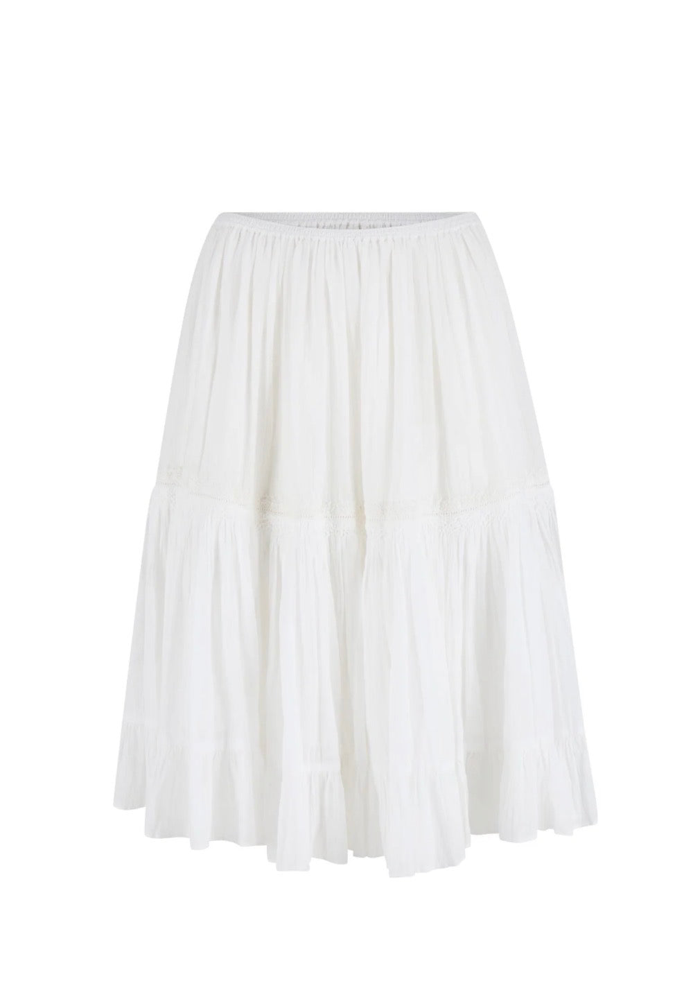 Prairie Midi Skirt - Whisper White