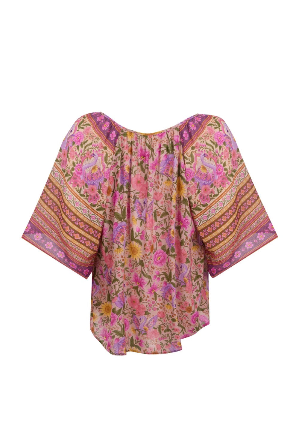 Swan Lake Flutter Sleeve Blouse - Lilac Rose