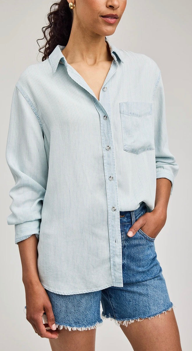 Ozzy Button Down Shirt - Blue Stripe