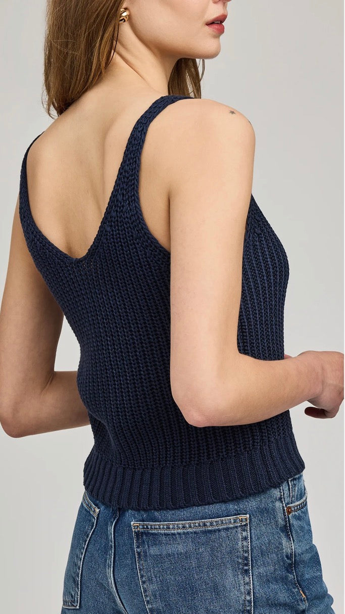 Lizzie Knit Tank - Navy