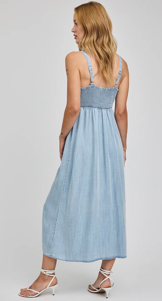 Renata Midi Dress - Light Blue