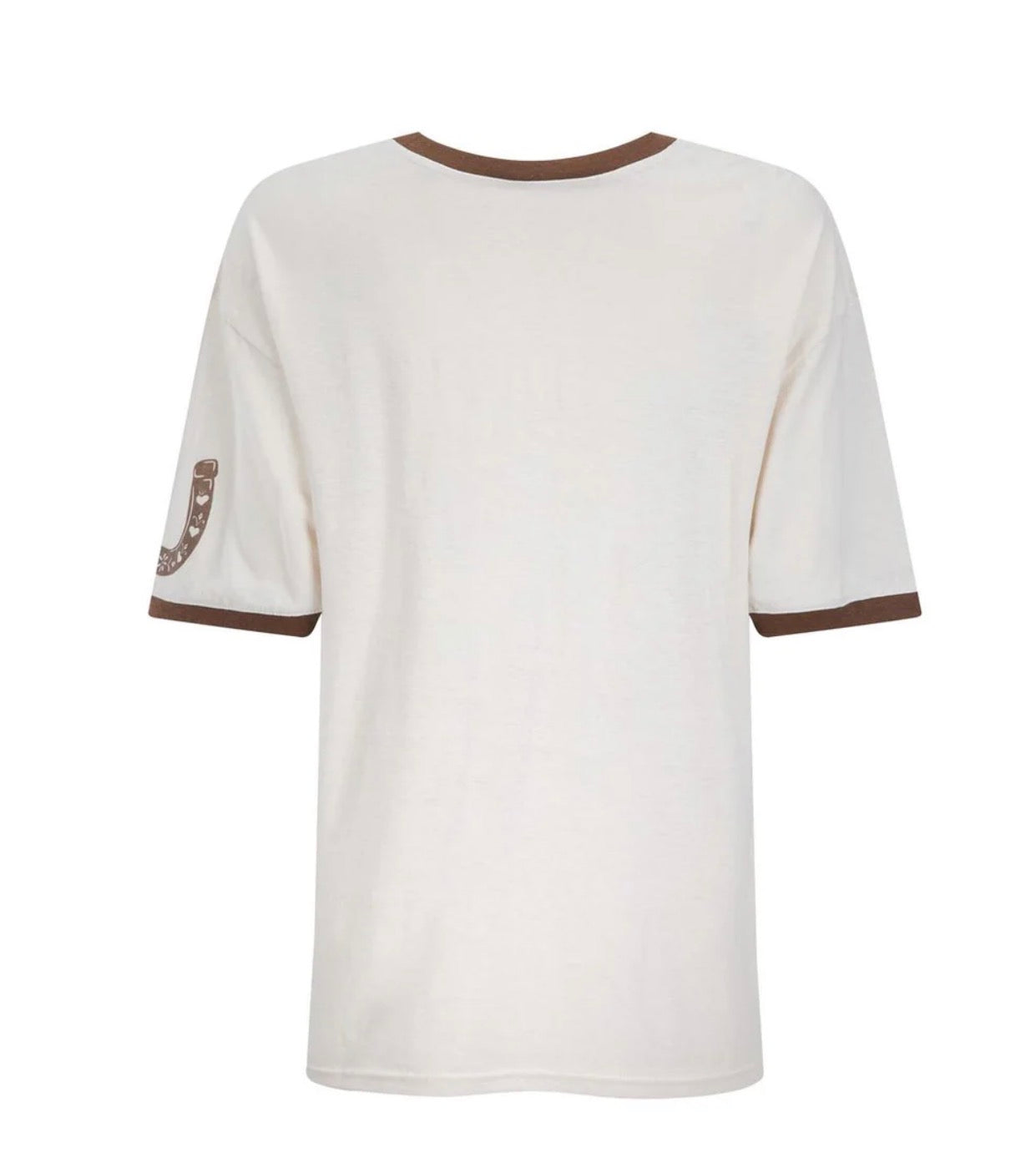 Texas Sweetheart Oversized Biker Tee - Vintage Cream