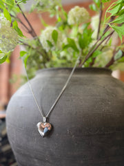 Puff Heart Locket Chain - Silver