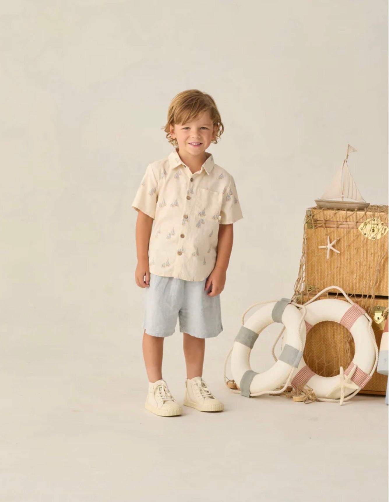 Collared Short Sleeve Shirt - Sail