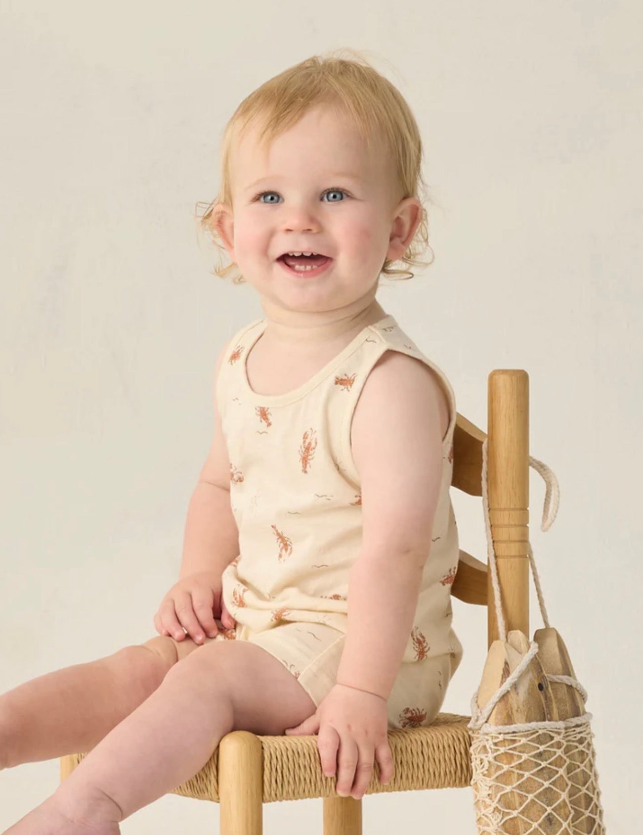Sleeveless One Piece - Lobster
