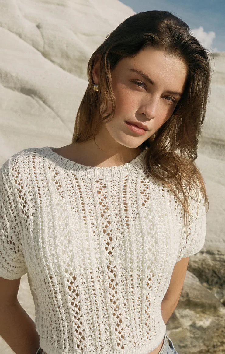 Ballast Crochet Top - White