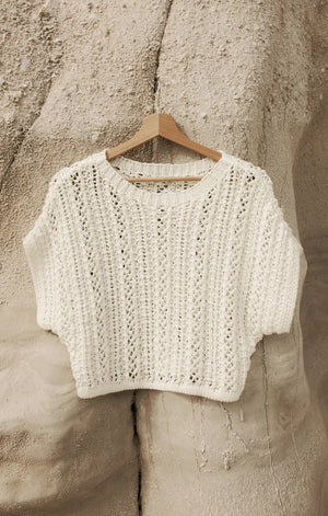 Ballast Crochet Top - White