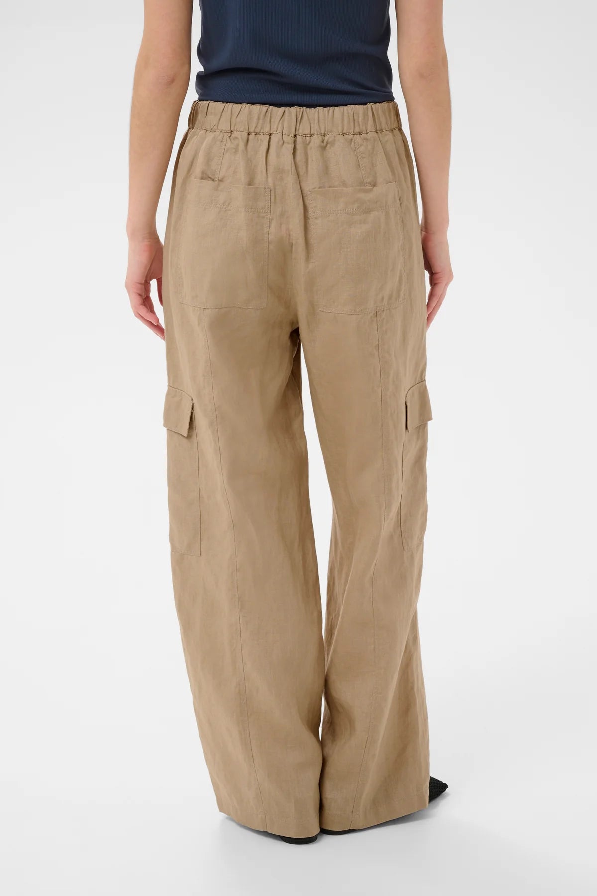 Atena Linen Pant - Silver Mink