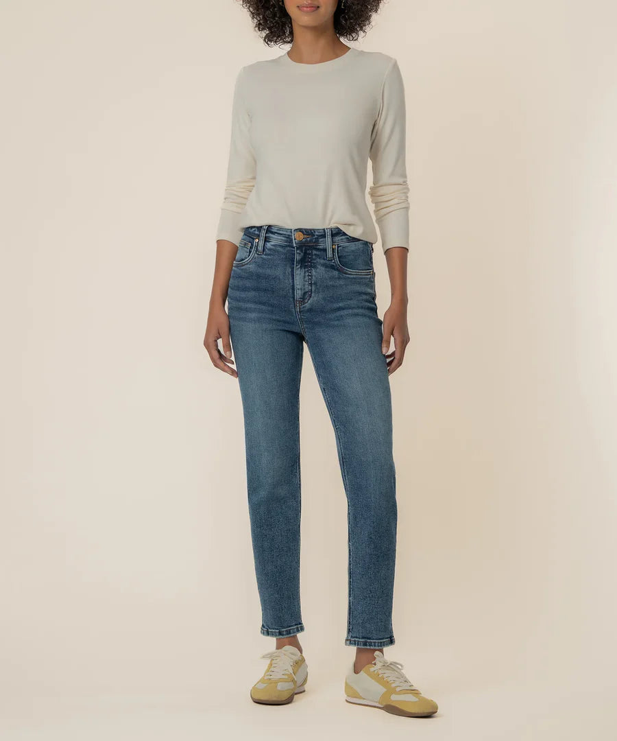 Rachael High Rise Mom Jean - Radiant