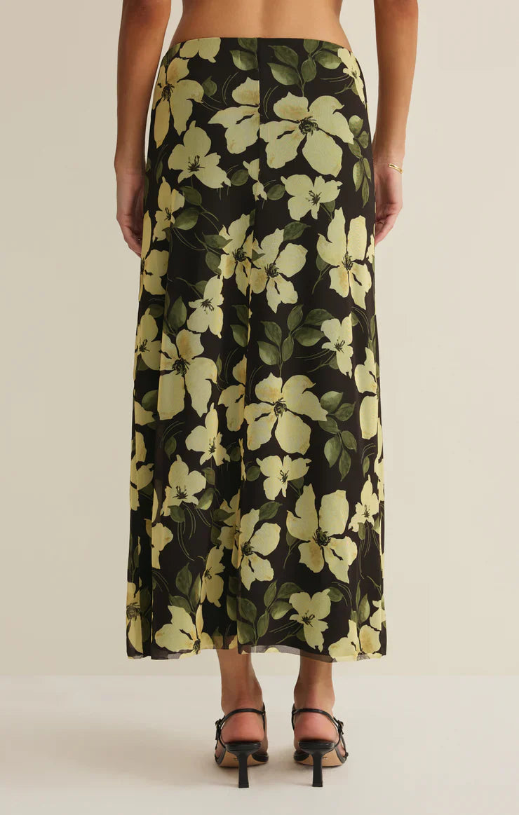 Ren Floral Mesh Maxi Skirt -Sunnyside