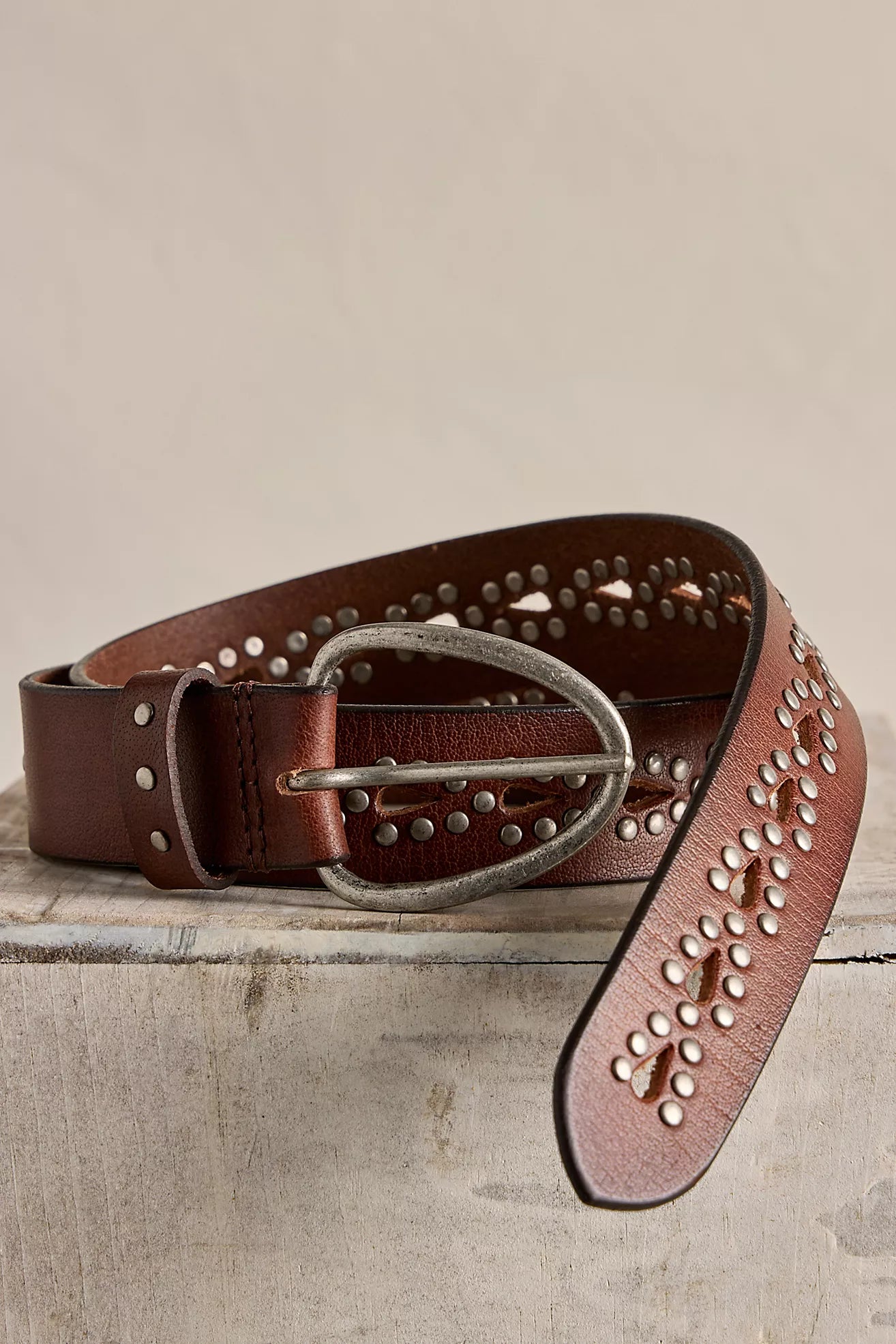 WTF Preston stud belt- Mocha