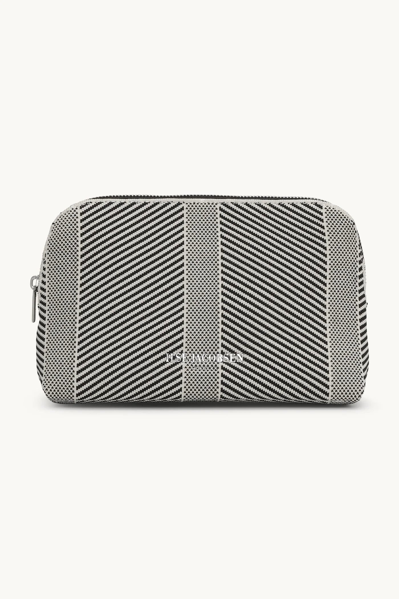 Knitted Makeup Bag - Milk-Crème-Black