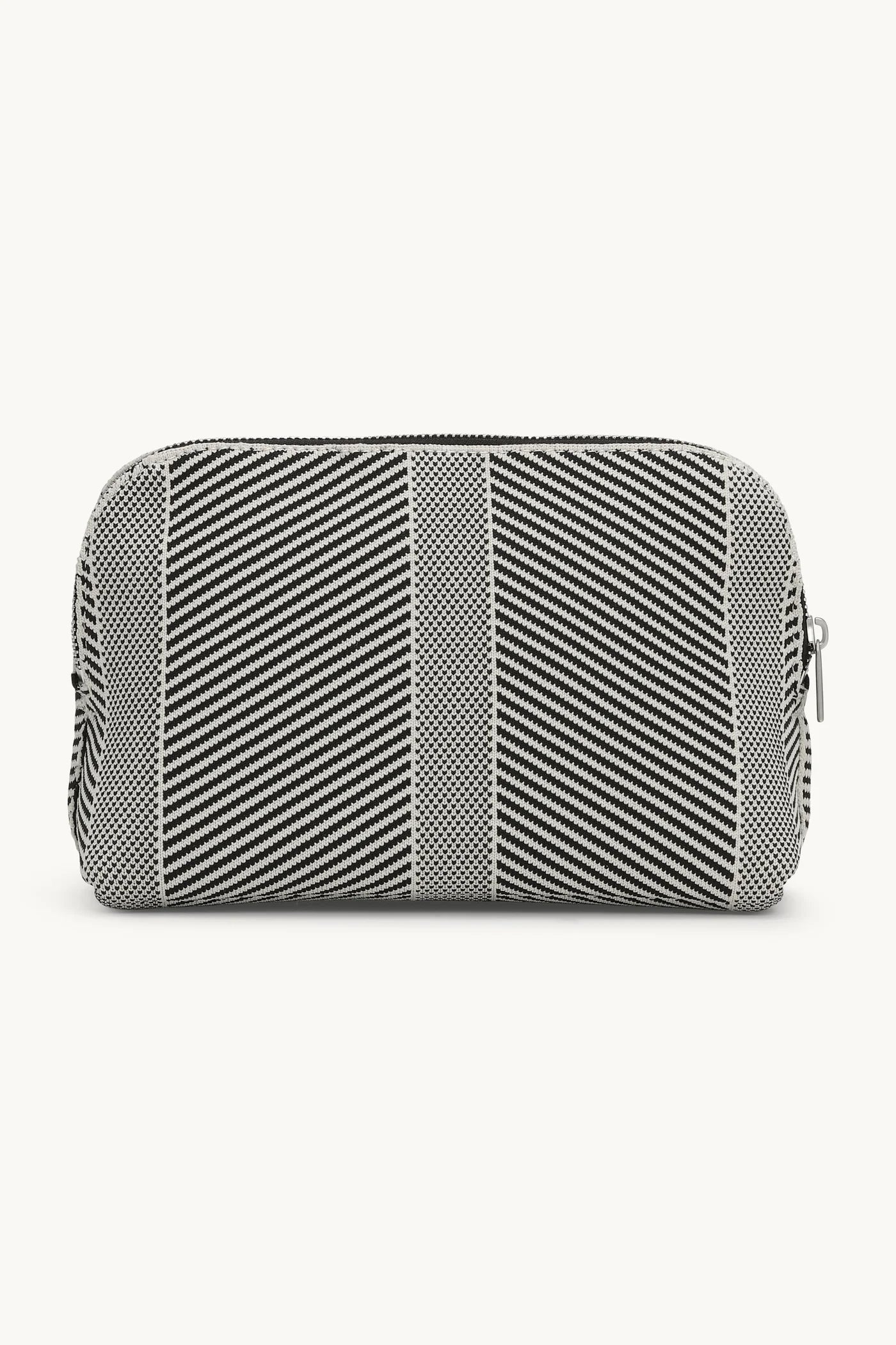Knitted Makeup Bag - Milk-Crème-Black