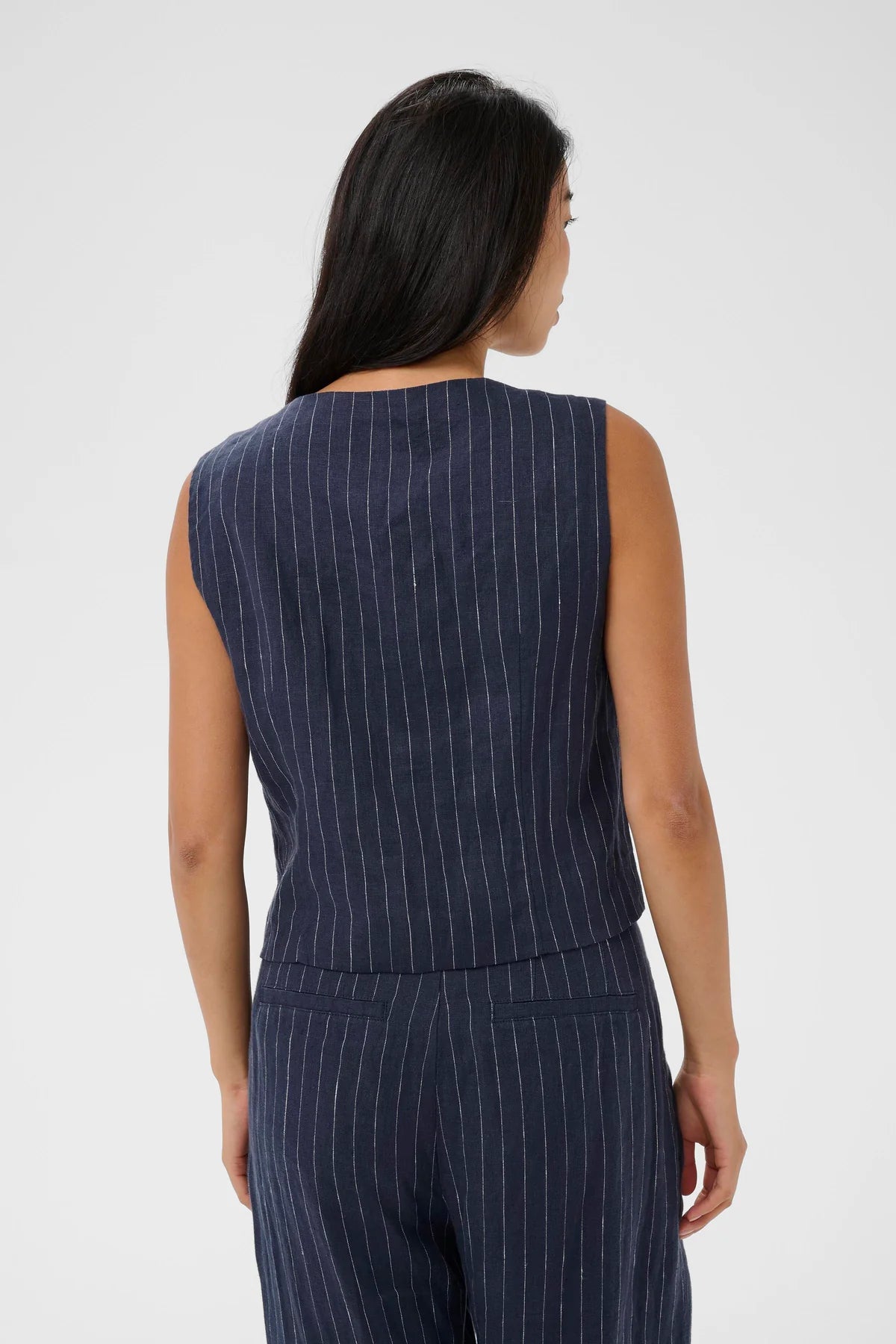 Azania Vest - Blue Nights Pinstripe