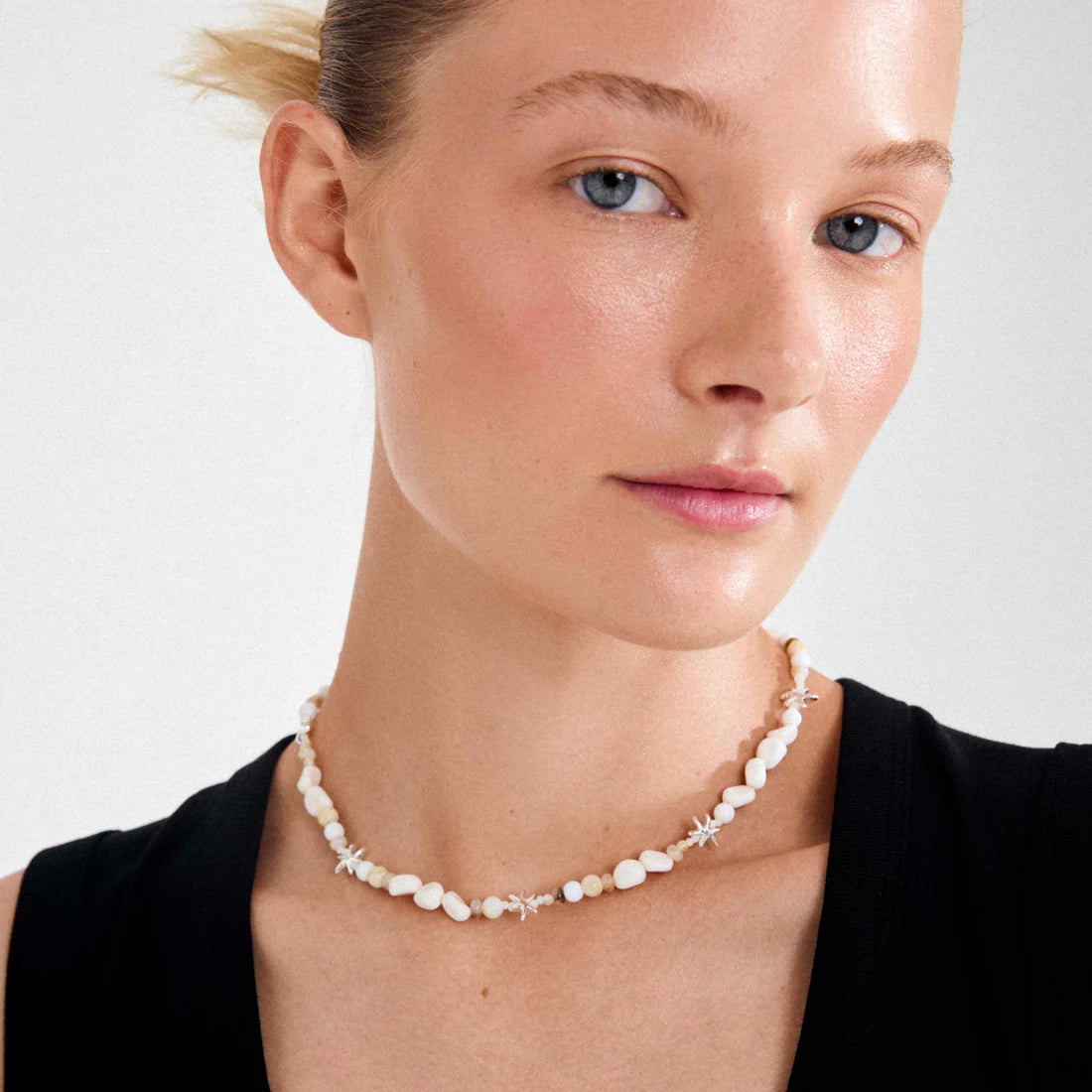 Prism Necklace - White/Gold