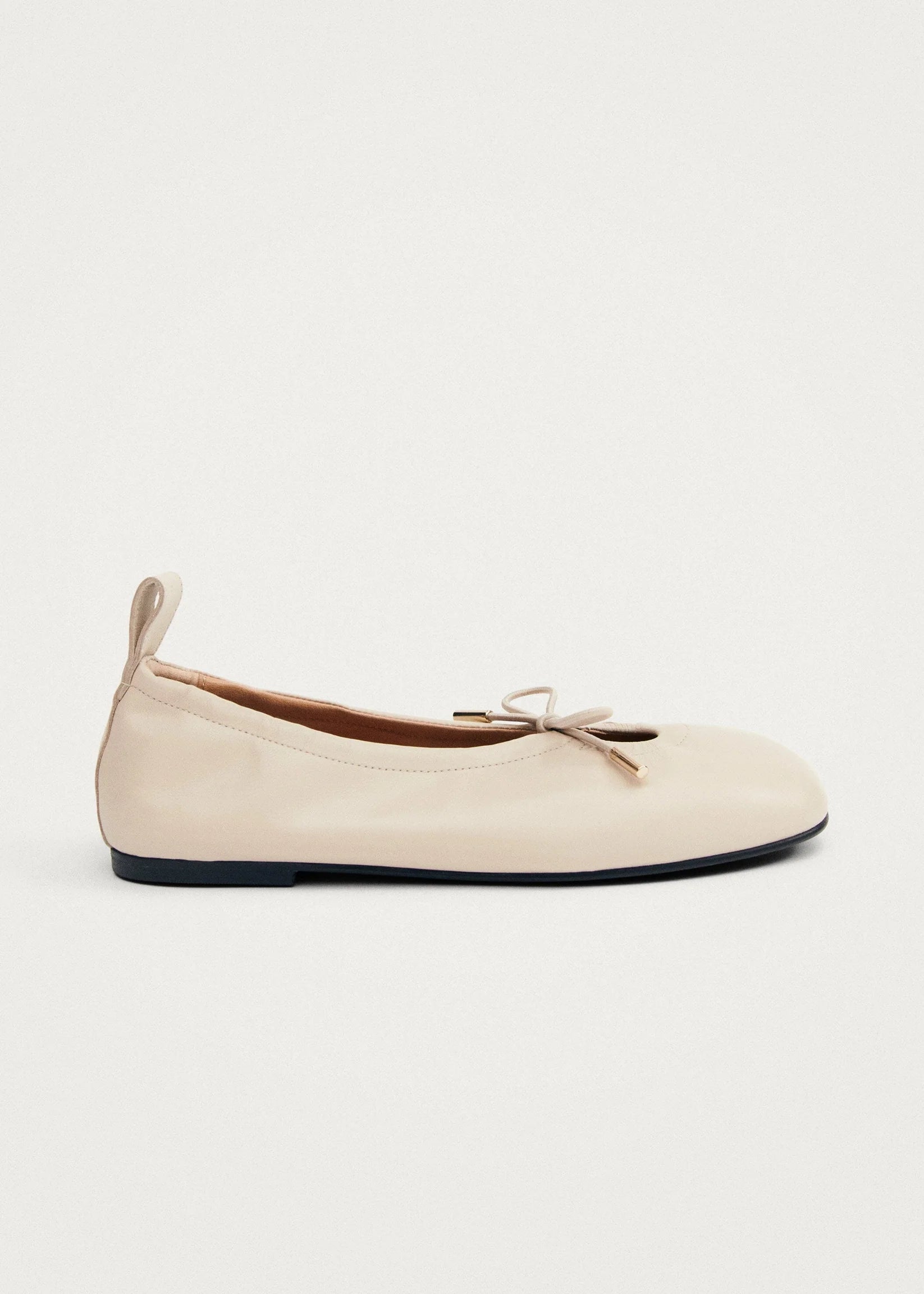 Rosalind Leather Ballet Flats - Cream