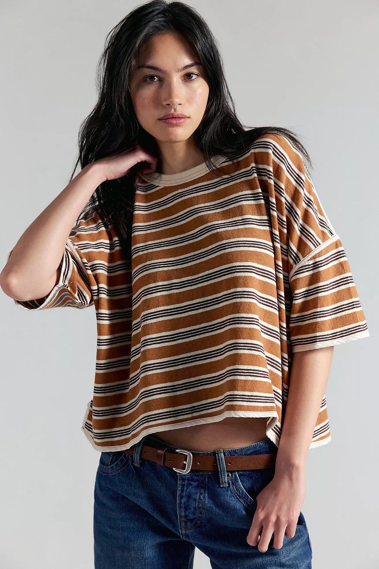 Clean Rugby Tee - Almond Combo