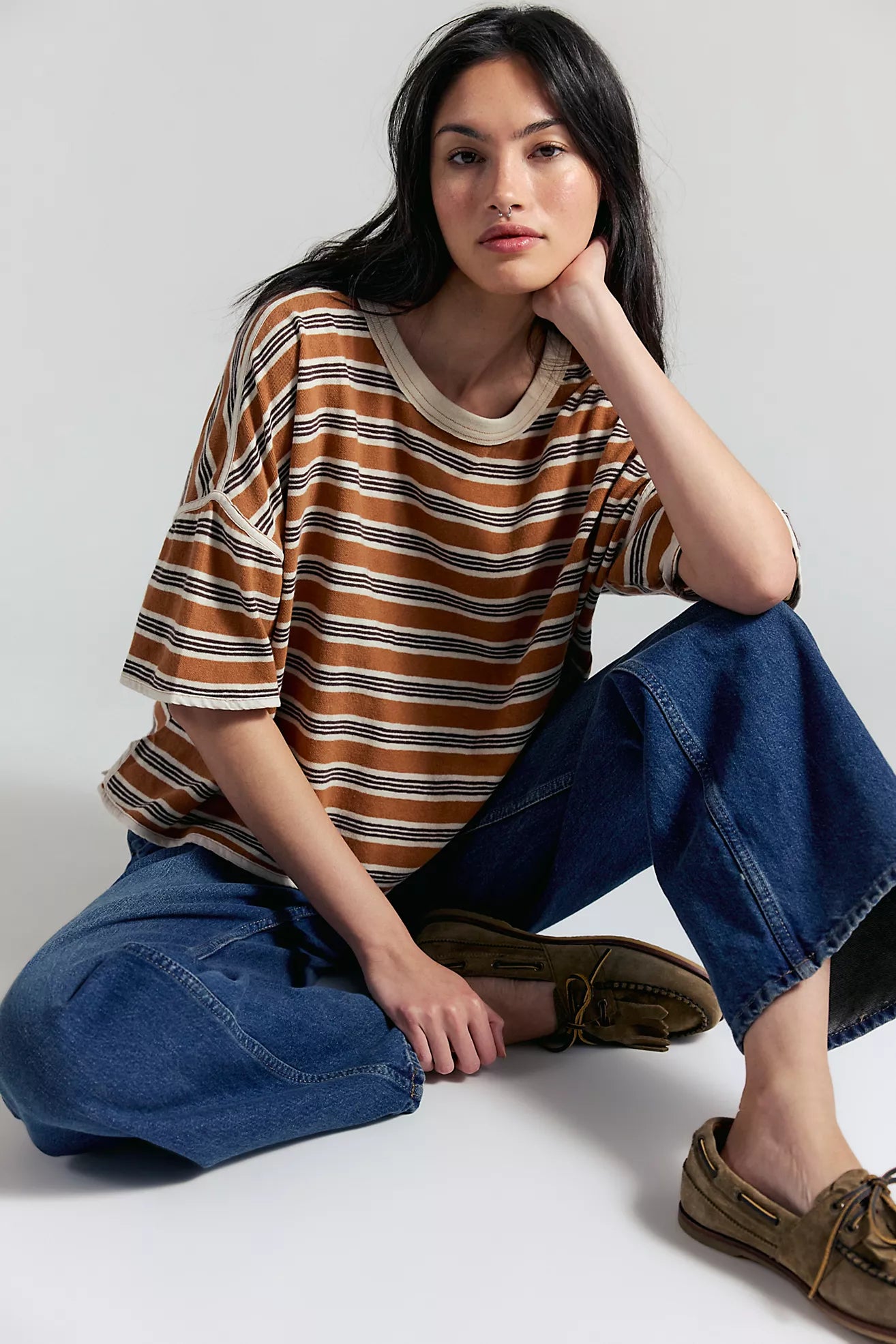Clean Rugby Tee - Almond Combo