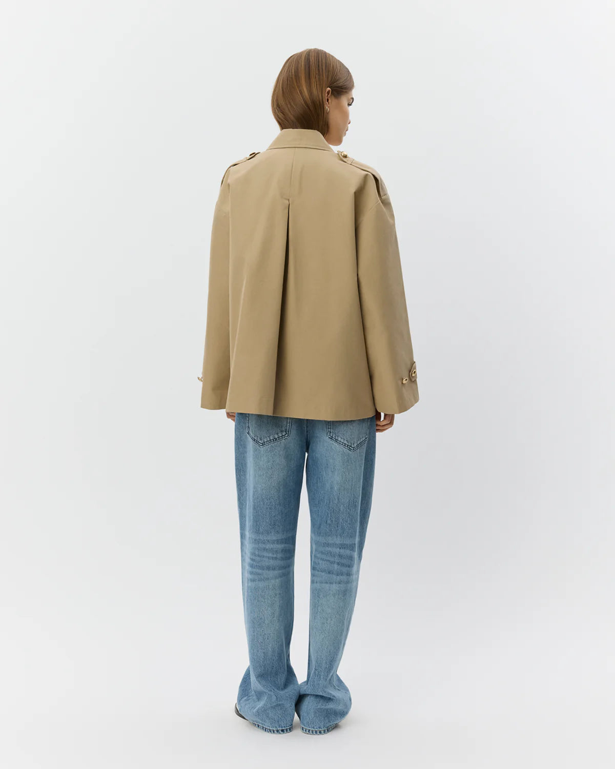 Adria Short Trench Coat - Camel