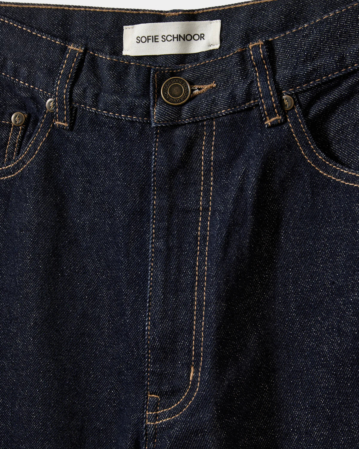 Misha Raw Denim Jeans - Dark Denim Blue