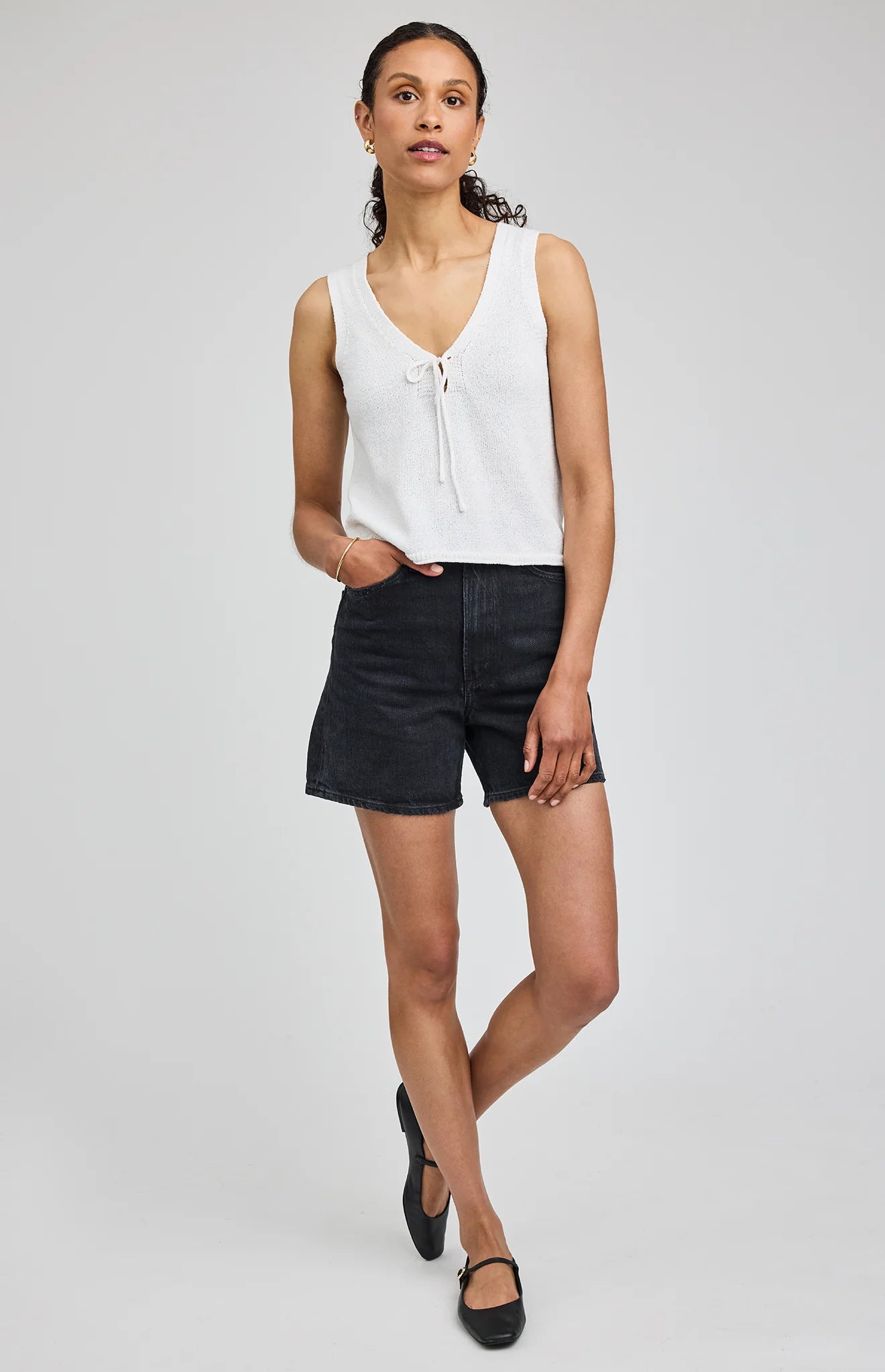 Rebel Knit Tank - White
