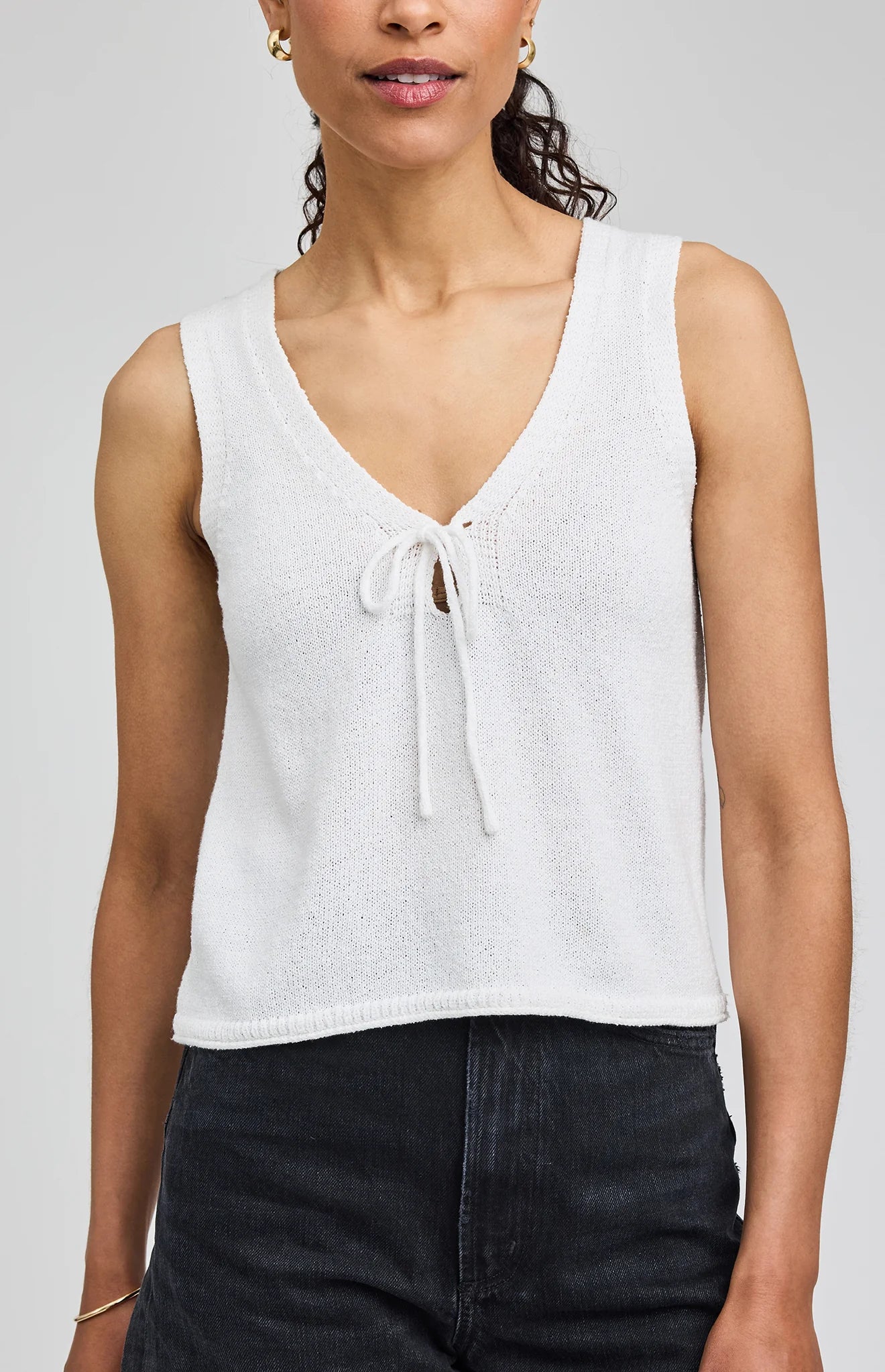 Rebel Knit Tank - White
