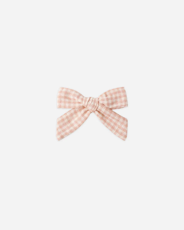 Hair Bow - Petal Gingham