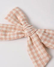 Hair Bow - Petal Gingham