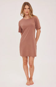Cindy T-Shirt Dress - Cappuccino