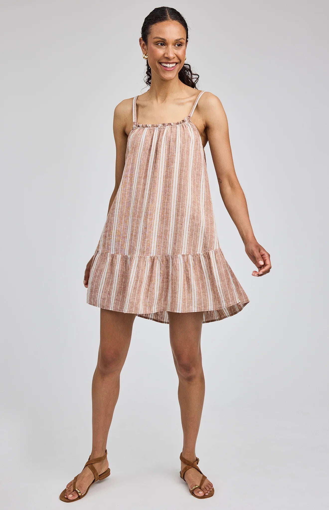 Stephanie Dress - Cappuccino Stripe