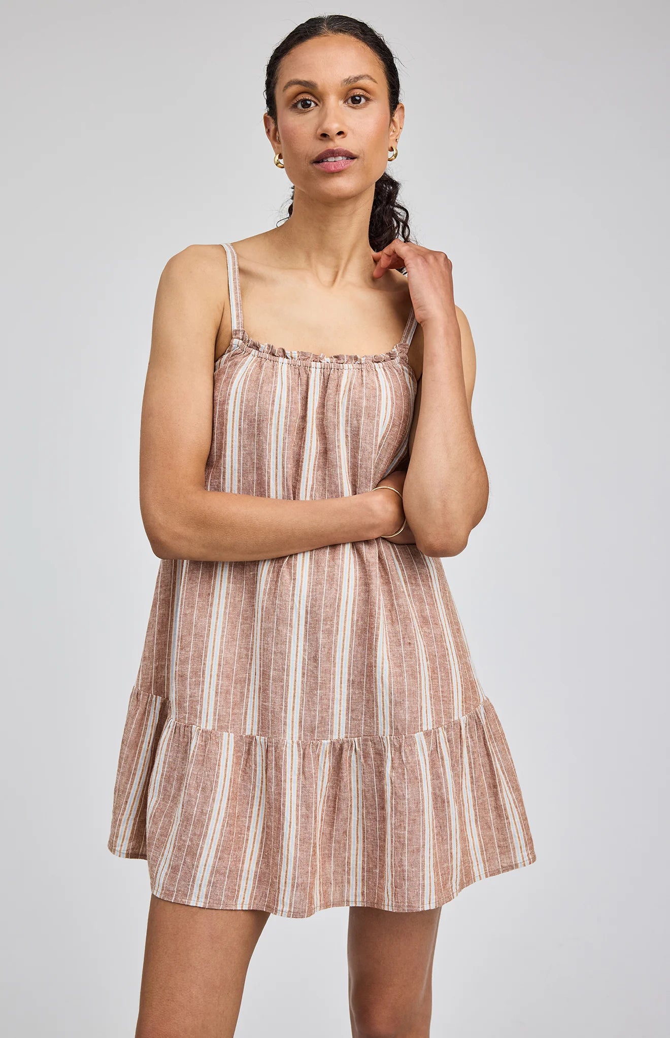 Stephanie Dress - Cappuccino Stripe