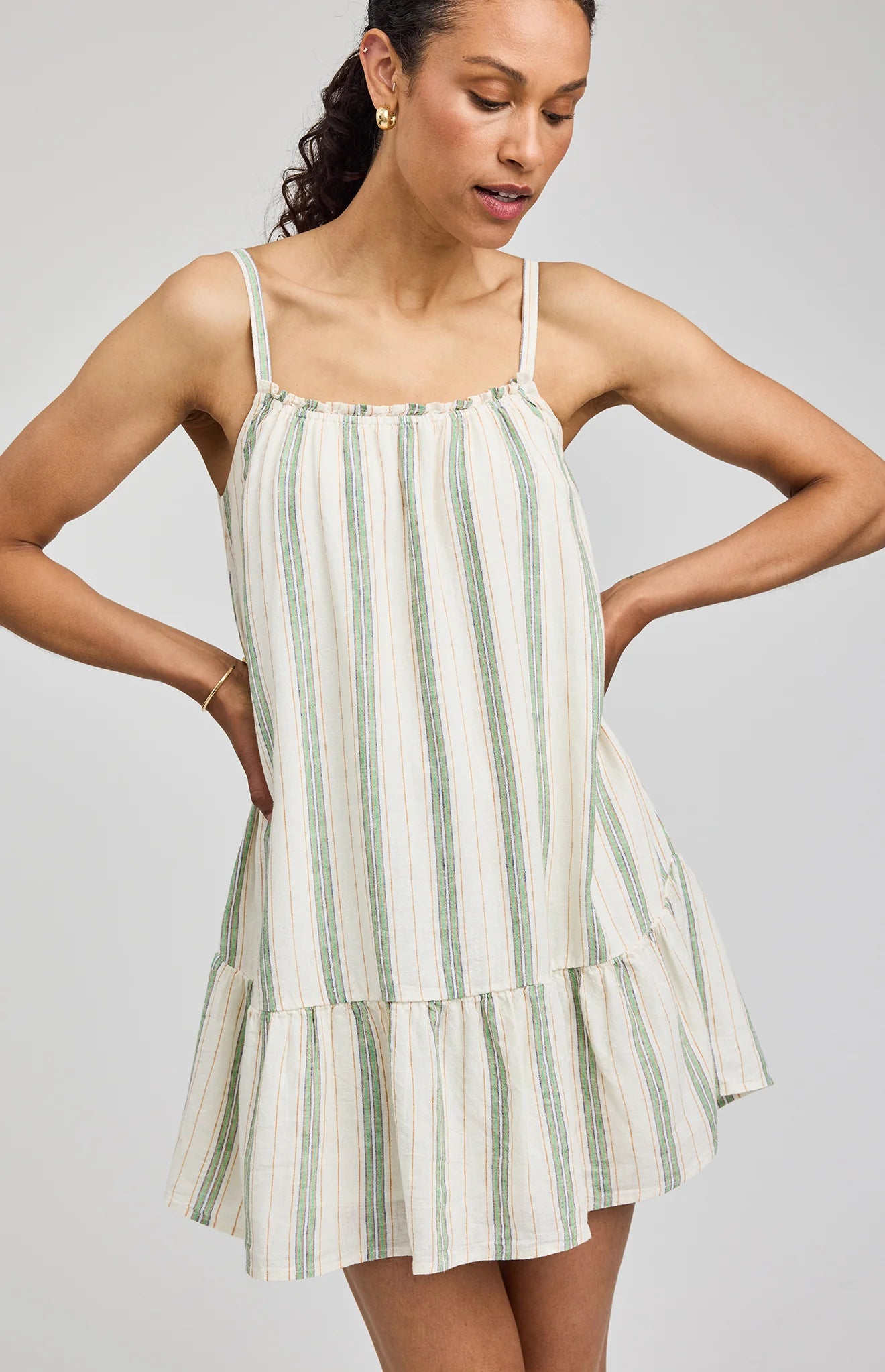 Stephanie Dress - Cream Stripe