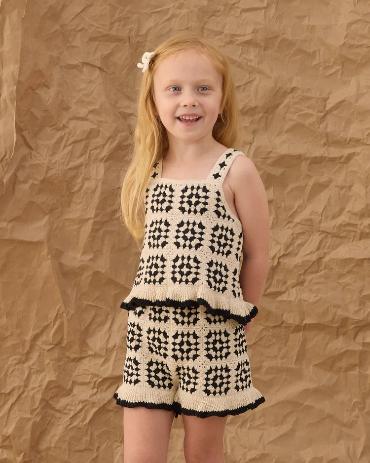 Crochet Bow Clips - Ivory