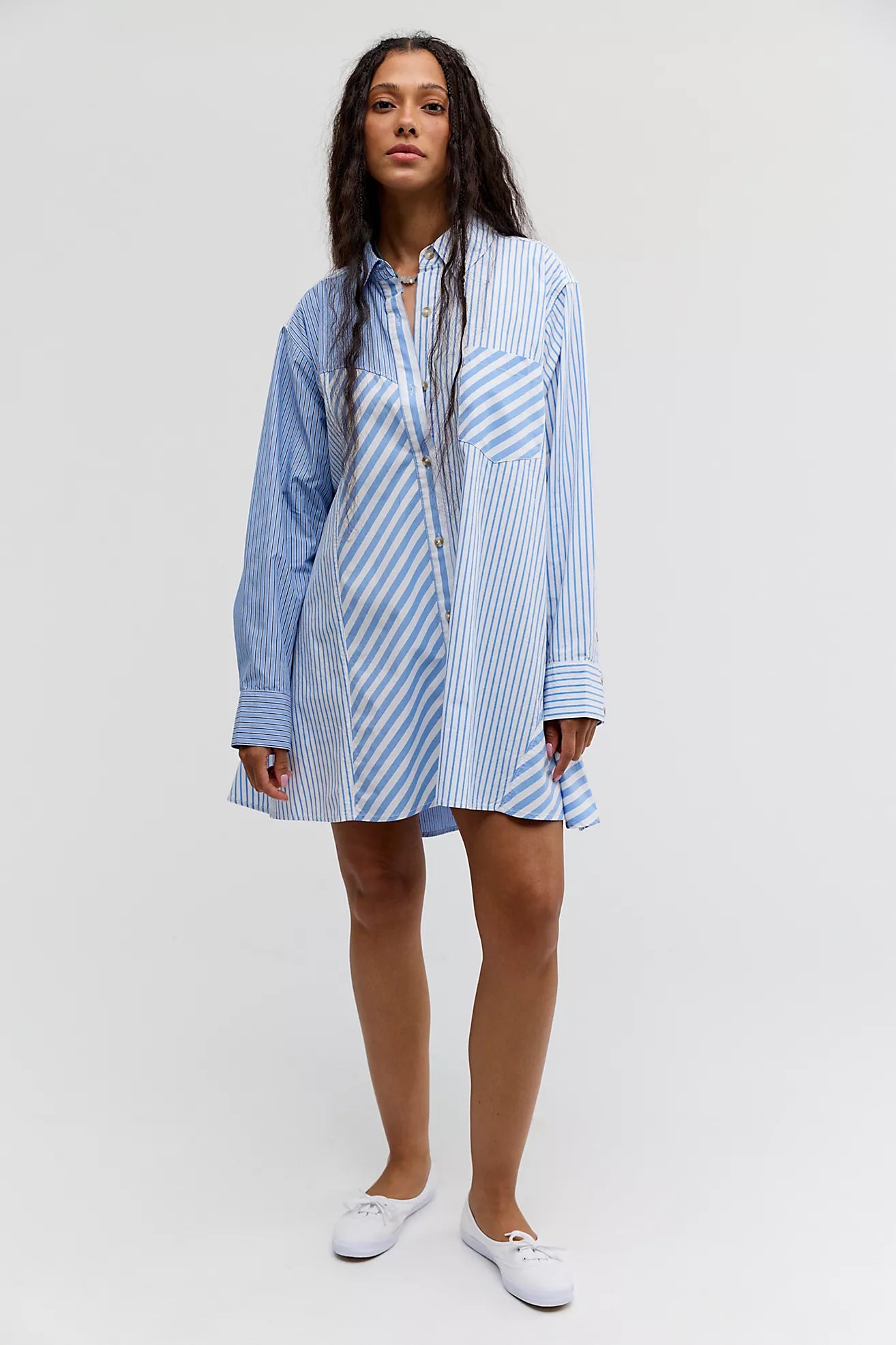 Oxford Club Mini Dress - Cornflower Blue