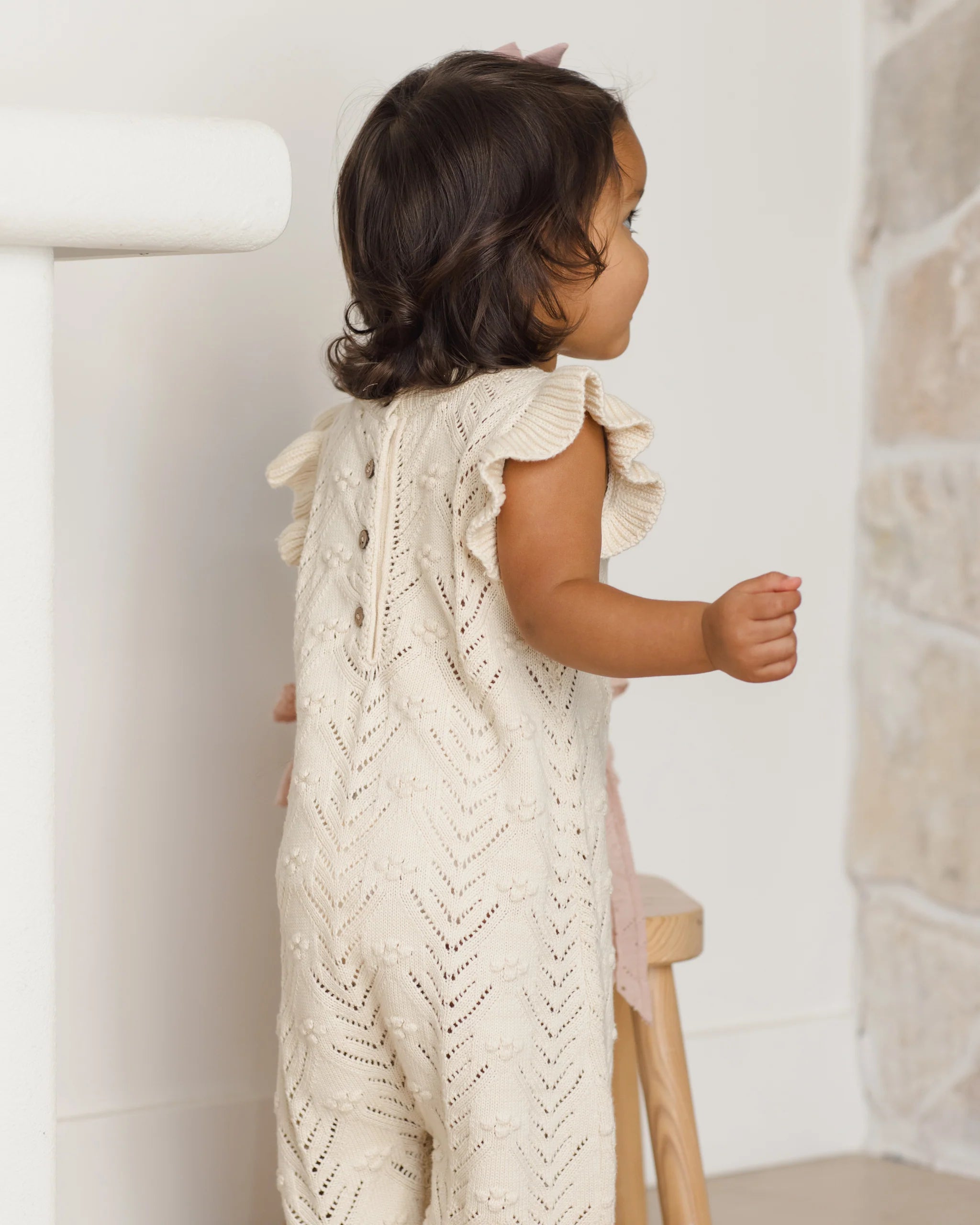 Mira Knit Romper - Natural