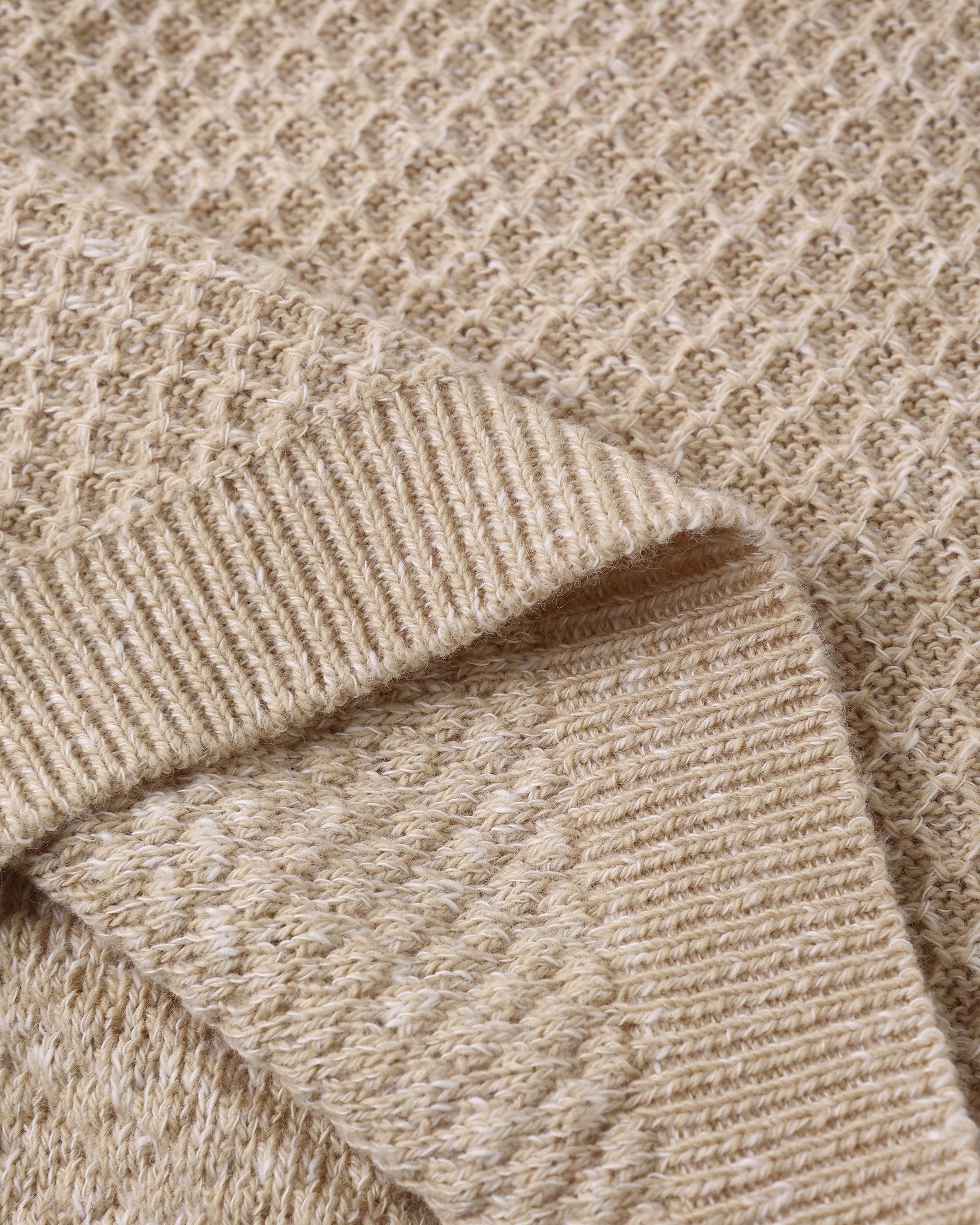Bunny Knit Sweater - Heathered Latte