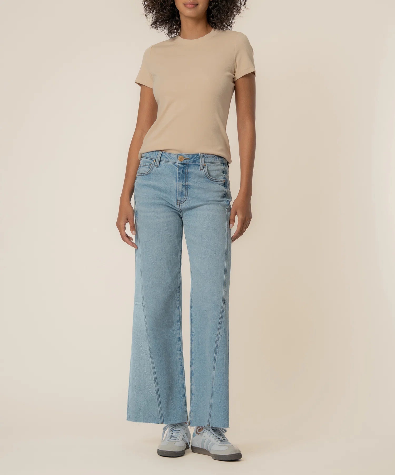 Meg High Rise Wide Leg Side Panel - Imagination