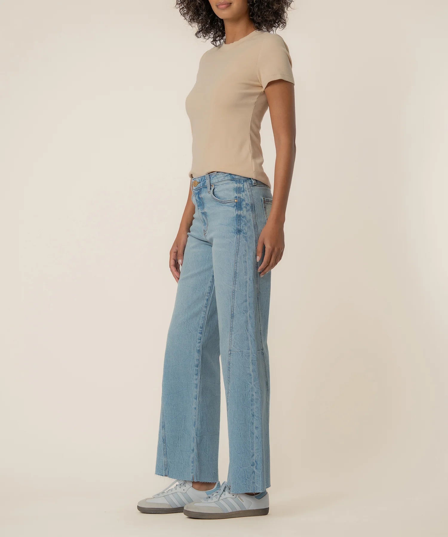 Meg High Rise Wide Leg Side Panel - Imagination