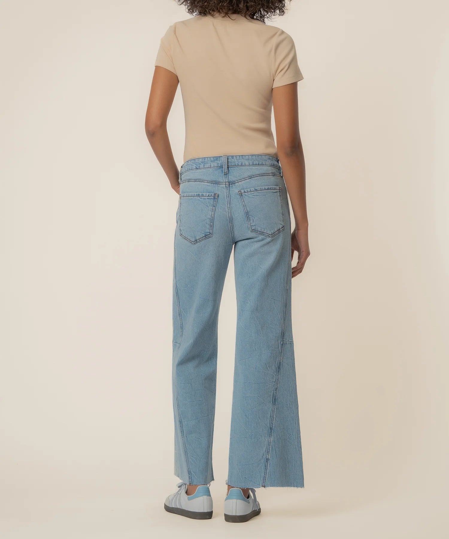 Meg High Rise Wide Leg Side Panel - Imagination