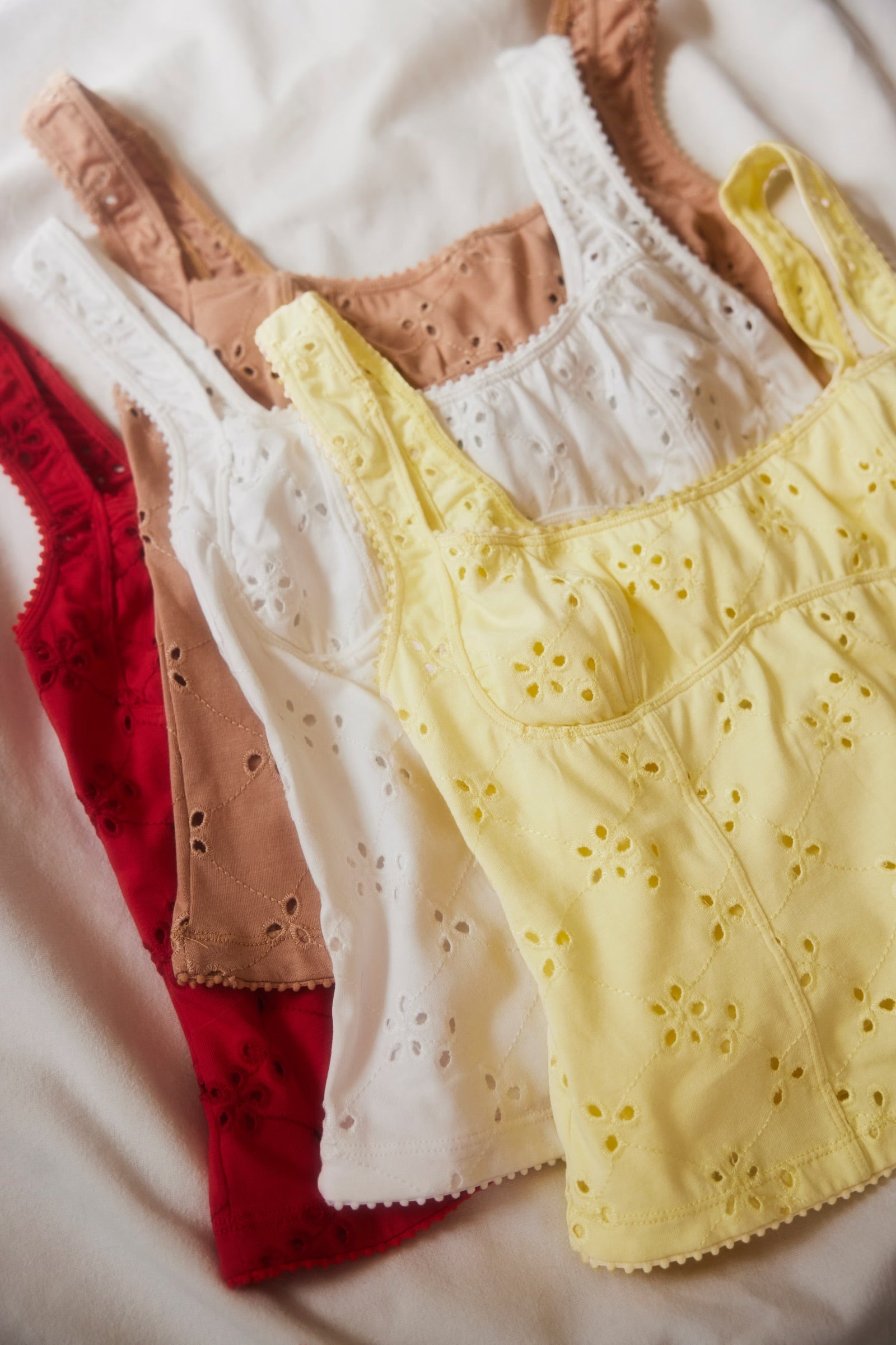 Full Bloom Eyelet Cami- Banana Cream