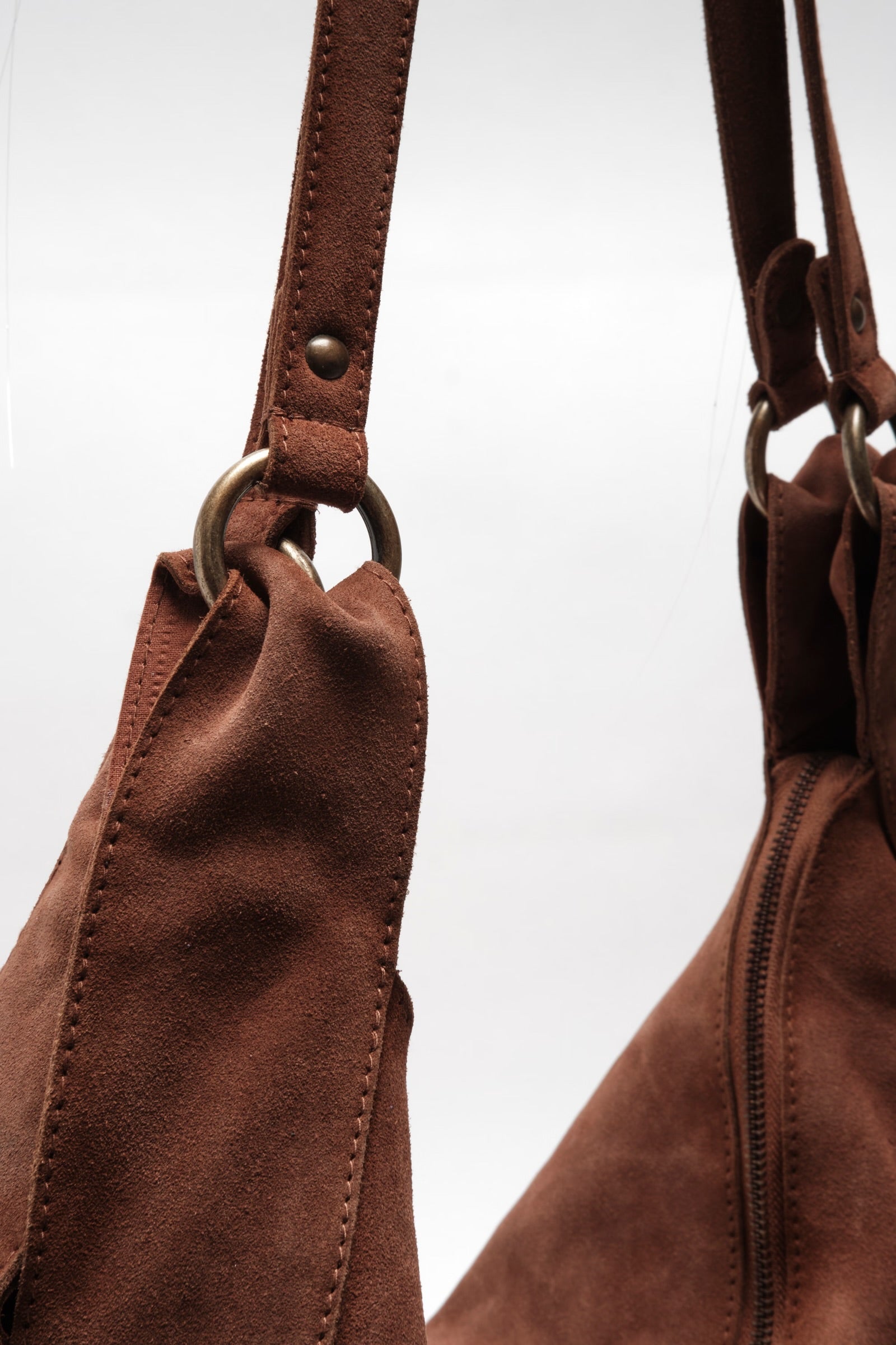 Roma Suede Tote - Rust