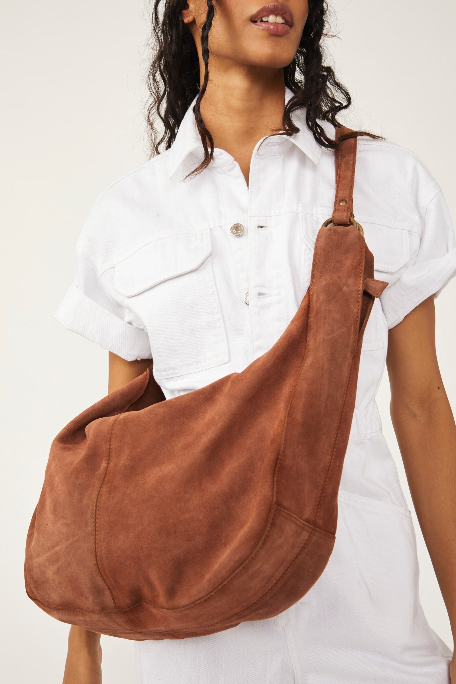 Roma Suede Tote - Rust