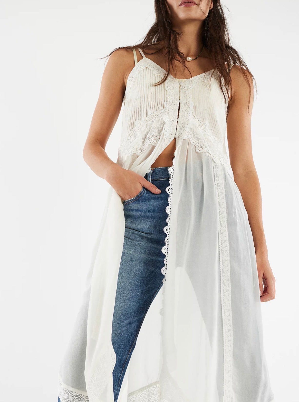 Snowbird Maxi Top - Clean Ivory