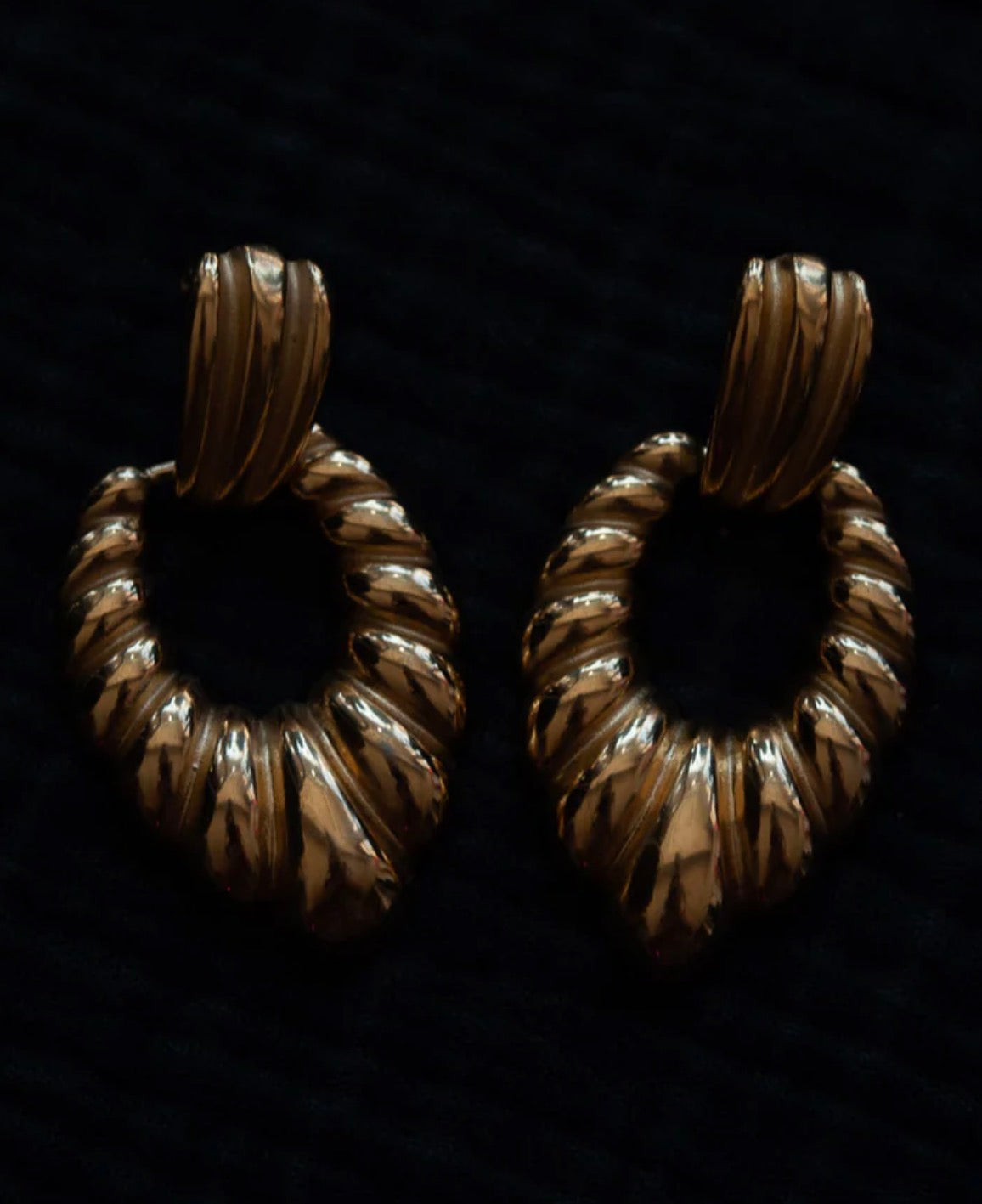 Door Knocker Earrings -Gold