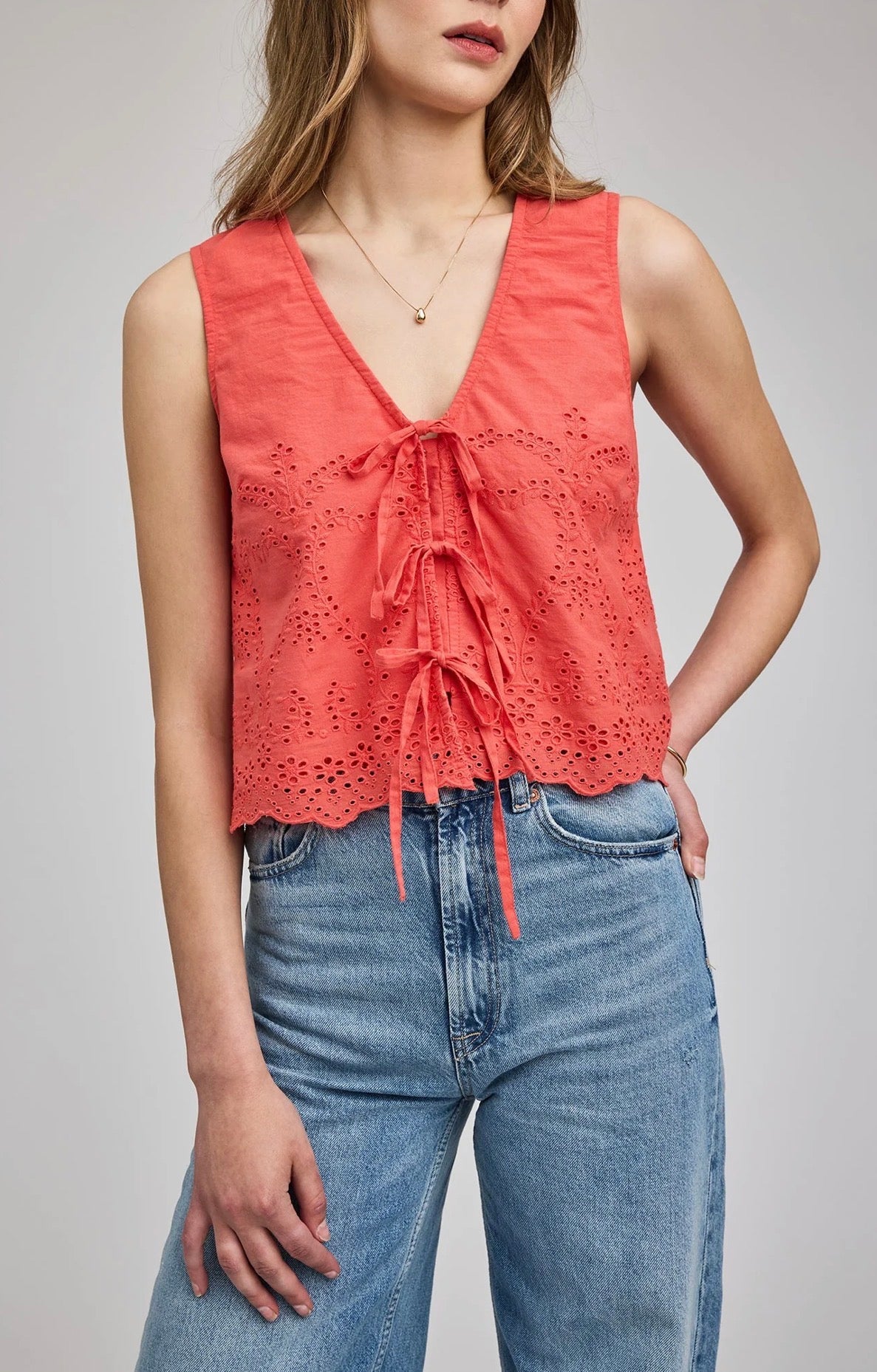 Rhea Sleeveless Top - Grenadine