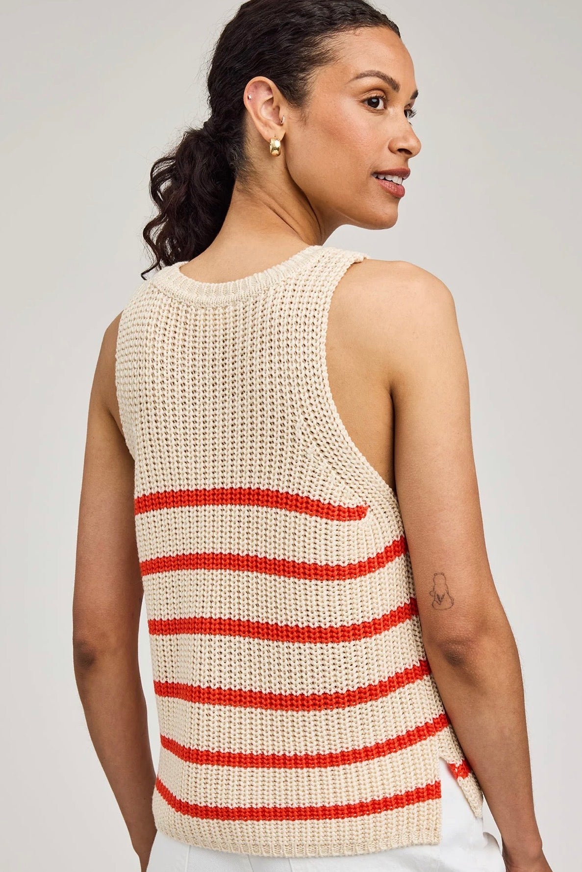 Andrea Knit Tank - Grenadine Stripe