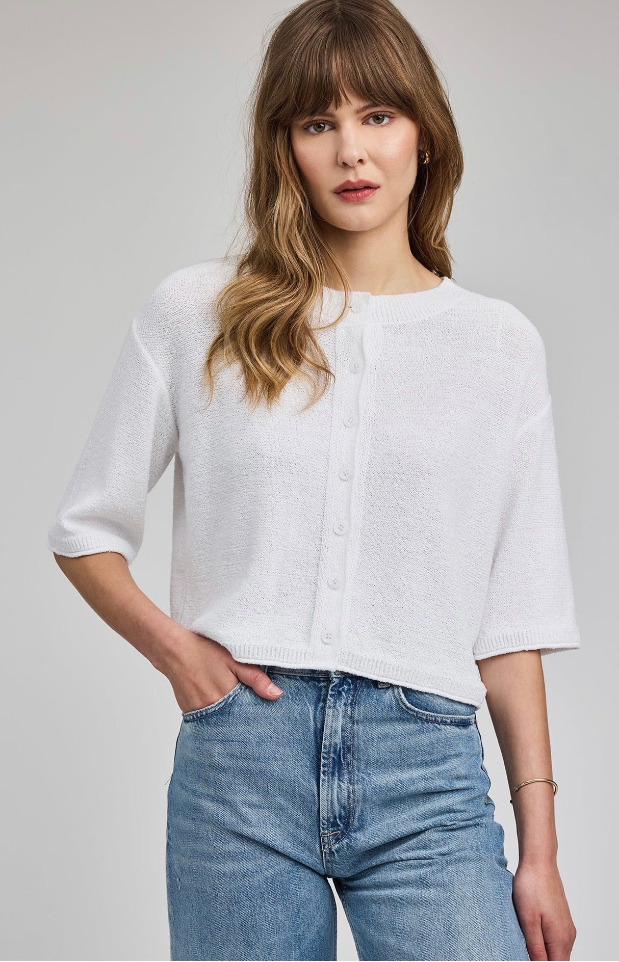 Genevieve Cardigan - White