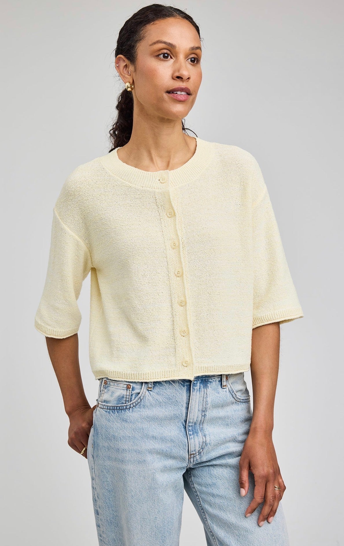 Genevieve Cardigan - Cornsilk